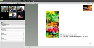 Screenshot Webinar Online Vernissage