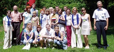 Bild der Besuchergruppe aus Kursk