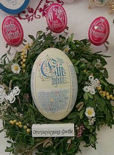 Osterspaziergang von Goethe auf einem Ei